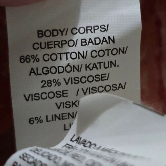 Lucky brand Mauve and white Oversized Boho Peasant Blouse Size Small - Picture 8 of 9